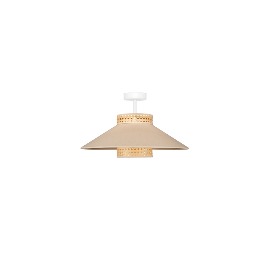 Duolla - Pinnale kinnitatav lühter RIO RATTAN 1xE27/15W/230V d. 45 cm beež/rotang