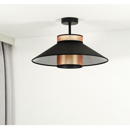 Duolla - Pinnale kinnitatav lühter RIO SHINY 1xE27/15W/230V d. 45 cm must/vask