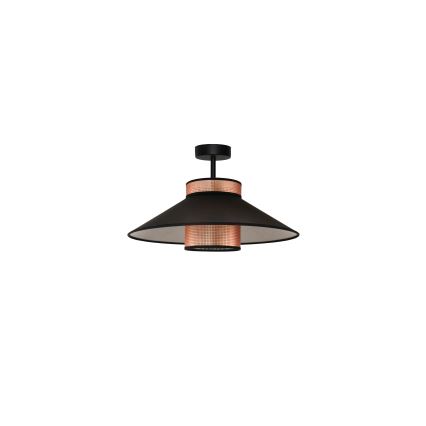 Duolla - Pinnale kinnitatav lühter RIO SHINY 1xE27/15W/230V d. 45 cm must/vask