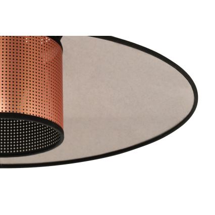 Duolla - Pinnale kinnitatav lühter RIO SHINY 1xE27/15W/230V d. 45 cm must/vask