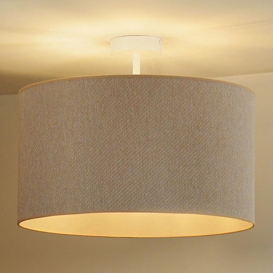 Duolla - Pinnale kinnitatav lühter ROLLER ECO RECYCLING 1xE27/15W/230V d. 45 cm kreemikas