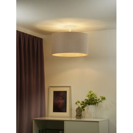 Duolla - Pinnale kinnitatav lühter ROLLER ECO RECYCLING 1xE27/15W/230V d. 45 cm kreemikas
