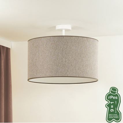 Duolla - Pinnale kinnitatav lühter ROLLER ECO RECYCLING 1xE27/15W/230V d. 45 cm pruun
