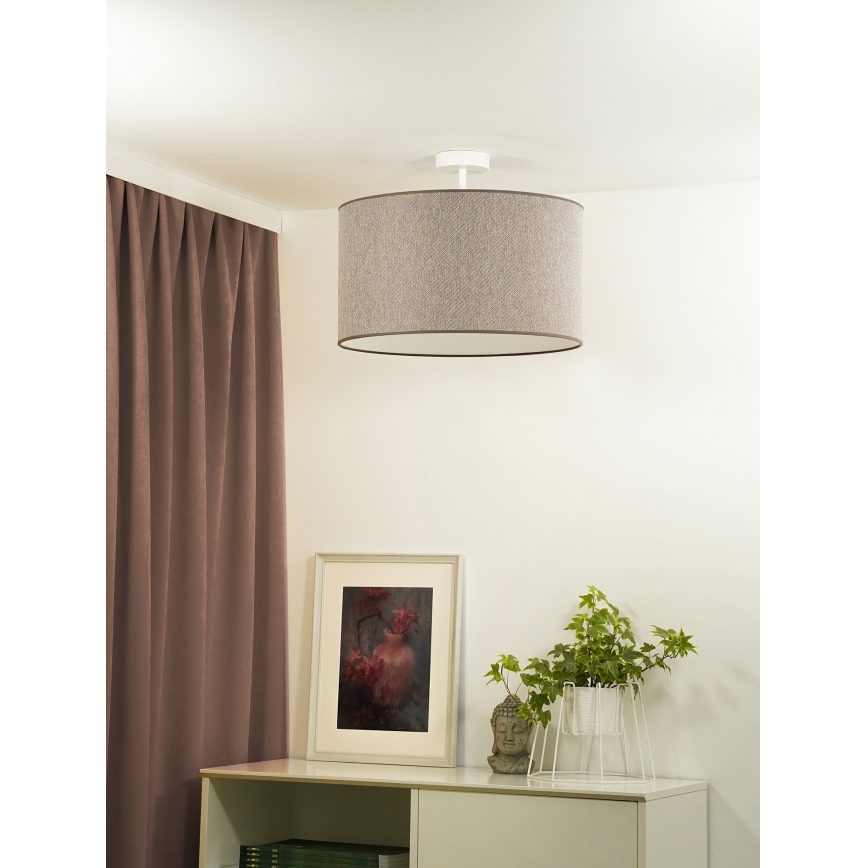 Duolla - Pinnale kinnitatav lühter ROLLER ECO RECYCLING 1xE27/15W/230V d. 45 cm pruun