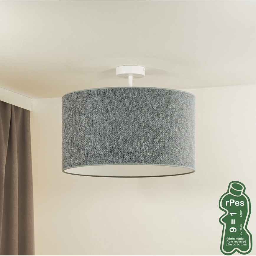 Duolla - Pinnale kinnitatav lühter ROLLER ECO RECYCLING 1xE27/15W/230V d. 45 cm roheline