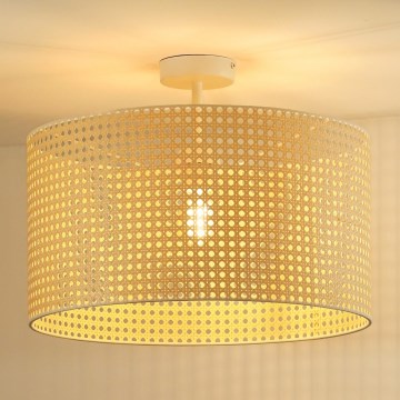 Duolla - Pinnale kinnitatav lühter ROLLER RATTAN 1xE27/15W/230V d. 45 cm beež