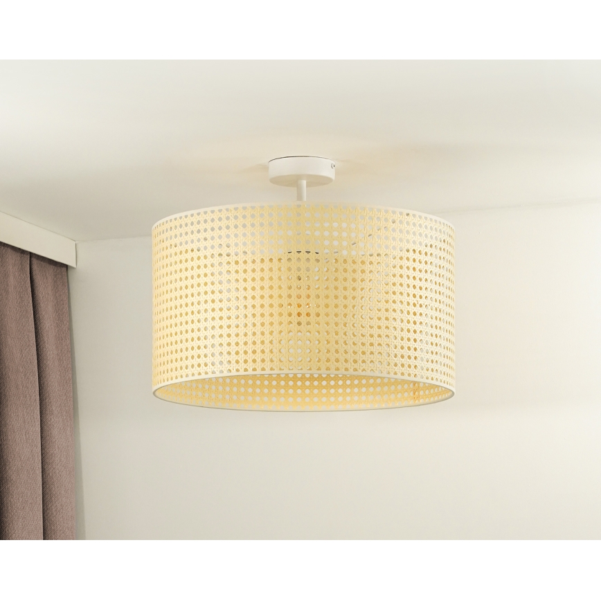 Duolla - Pinnale kinnitatav lühter ROLLER RATTAN 1xE27/15W/230V d. 45 cm beež