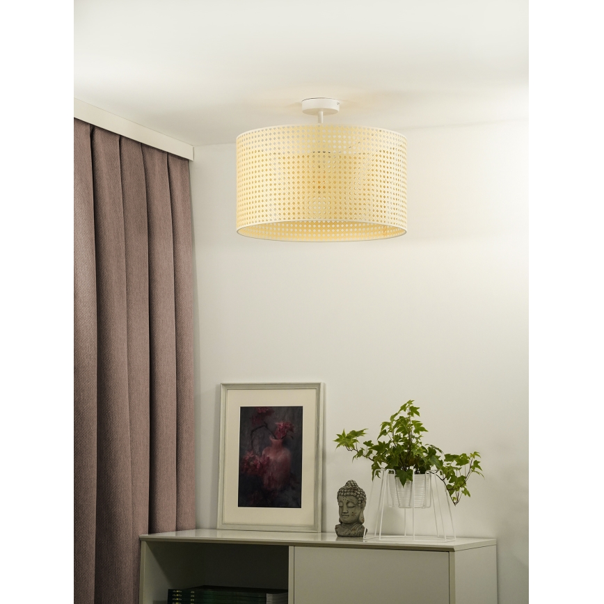 Duolla - Pinnale kinnitatav lühter ROLLER RATTAN 1xE27/15W/230V d. 45 cm beež