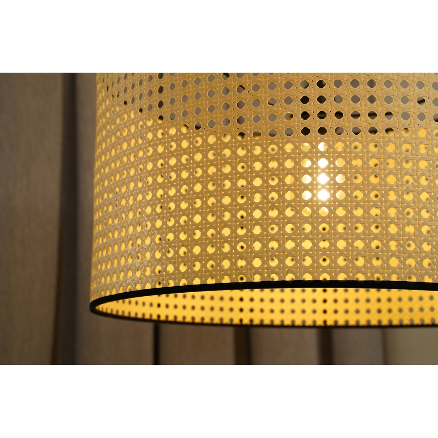 Duolla - Pinnale kinnitatav lühter ROLLER RATTAN 1xE27/15W/230V d. 45 cm beež/must