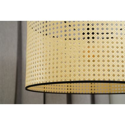 Duolla - Pinnale kinnitatav lühter ROLLER RATTAN 1xE27/15W/230V d. 45 cm beež/must
