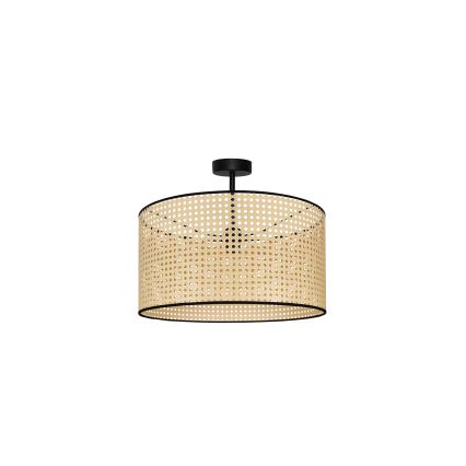 Duolla - Pinnale kinnitatav lühter ROLLER RATTAN 1xE27/15W/230V d. 45 cm beež/must
