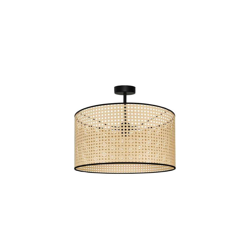 Duolla - Pinnale kinnitatav lühter ROLLER RATTAN 1xE27/15W/230V d. 45 cm beež/must