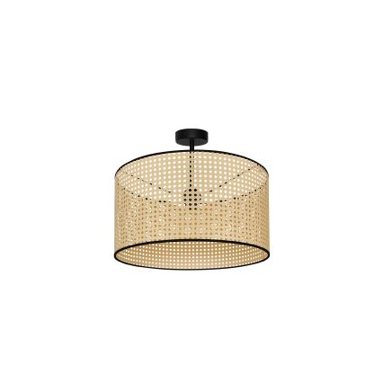 Duolla - Pinnale kinnitatav lühter ROLLER RATTAN 1xE27/15W/230V d. 45 cm beež/must