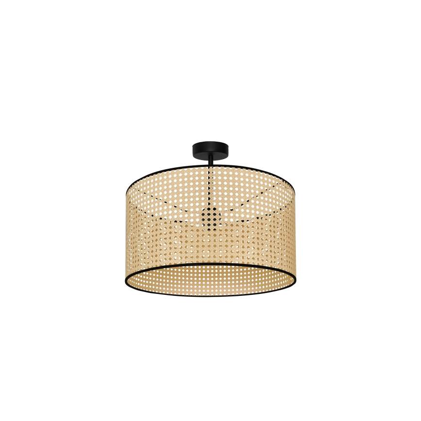 Duolla - Pinnale kinnitatav lühter ROLLER RATTAN 1xE27/15W/230V d. 45 cm beež/must