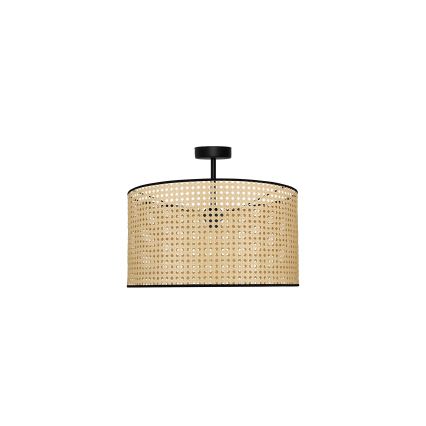 Duolla - Pinnale kinnitatav lühter ROLLER RATTAN 1xE27/15W/230V d. 45 cm beež/must