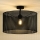 Duolla - Pinnale kinnitatav lühter ROLLER RATTAN 1xE27/15W/230V d. 45 cm must