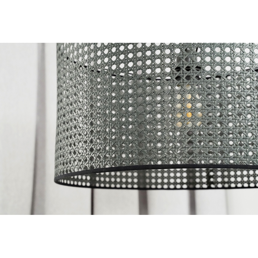 Duolla - Pinnale kinnitatav lühter ROLLER RATTAN 1xE27/15W/230V d. 45 cm must