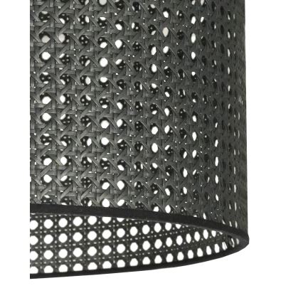 Duolla - Pinnale kinnitatav lühter ROLLER RATTAN 1xE27/15W/230V d. 45 cm must