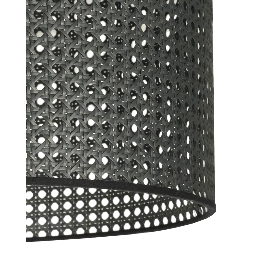 Duolla - Pinnale kinnitatav lühter ROLLER RATTAN 1xE27/15W/230V d. 45 cm must