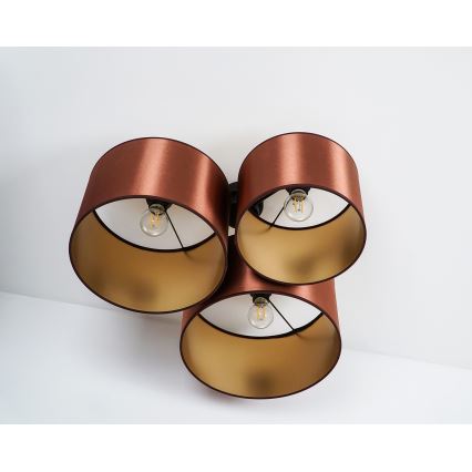 Duolla - Pinnale kinnitatav lühter ROLLER TRIO SHINY 3xE27/15W/230V vask/kuldne