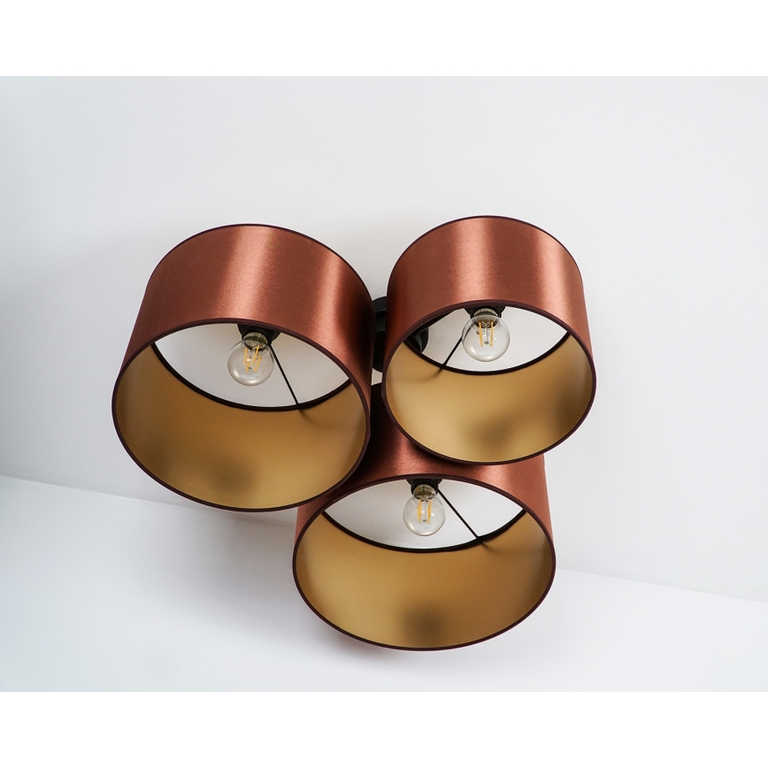 Duolla - Pinnale kinnitatav lühter ROLLER TRIO SHINY 3xE27/15W/230V vask/kuldne