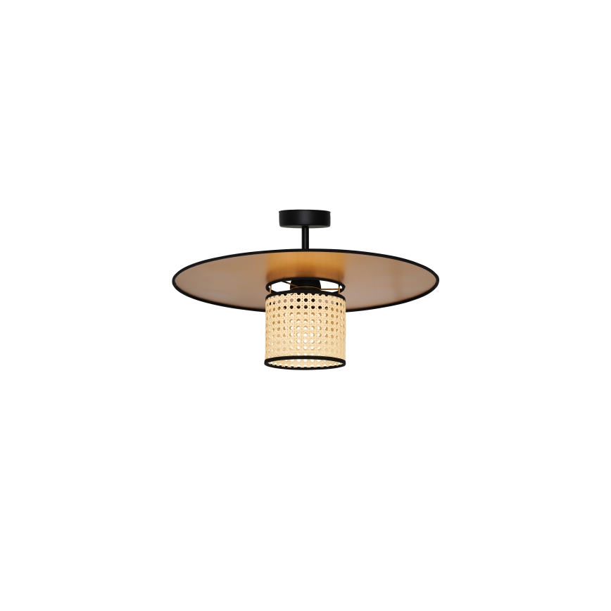 Duolla - Pinnale kinnitatav lühter TOKYO RATTAN 1xE27/15W/230V d. 50 cm kuldne/rotang