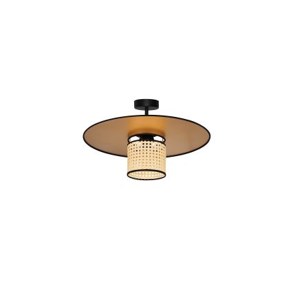 Duolla - Pinnale kinnitatav lühter TOKYO RATTAN 1xE27/15W/230V d. 50 cm kuldne/rotang