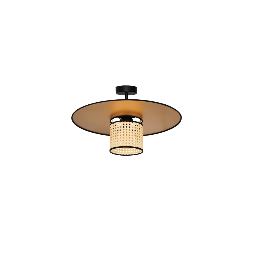 Duolla - Pinnale kinnitatav lühter TOKYO RATTAN 1xE27/15W/230V d. 50 cm kuldne/rotang