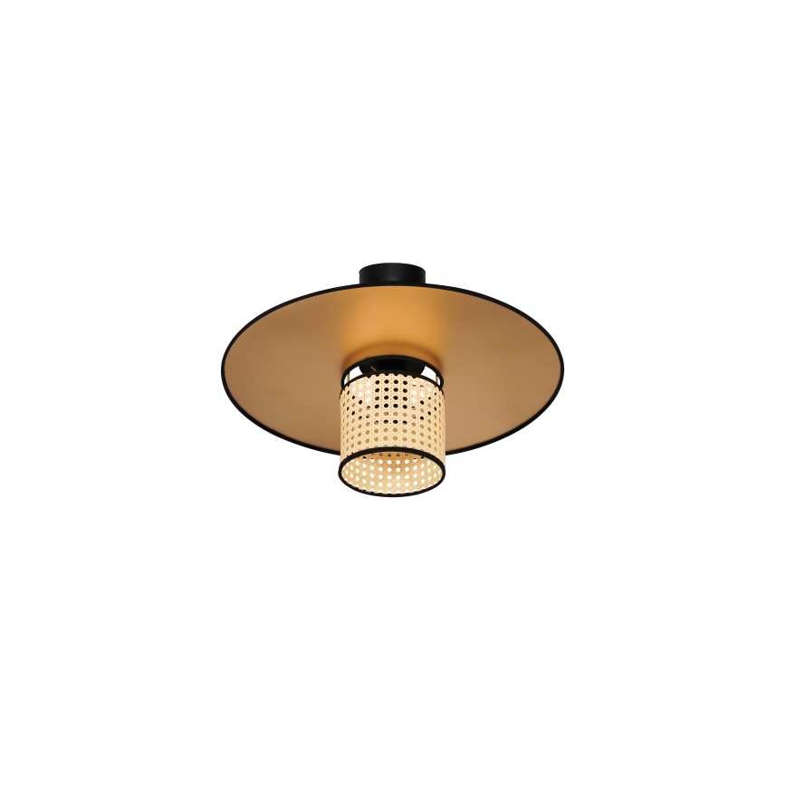 Duolla - Pinnale kinnitatav lühter TOKYO RATTAN 1xE27/15W/230V d. 50 cm kuldne/rotang