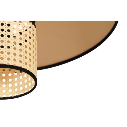 Duolla - Pinnale kinnitatav lühter TOKYO RATTAN 1xE27/15W/230V d. 50 cm kuldne/rotang
