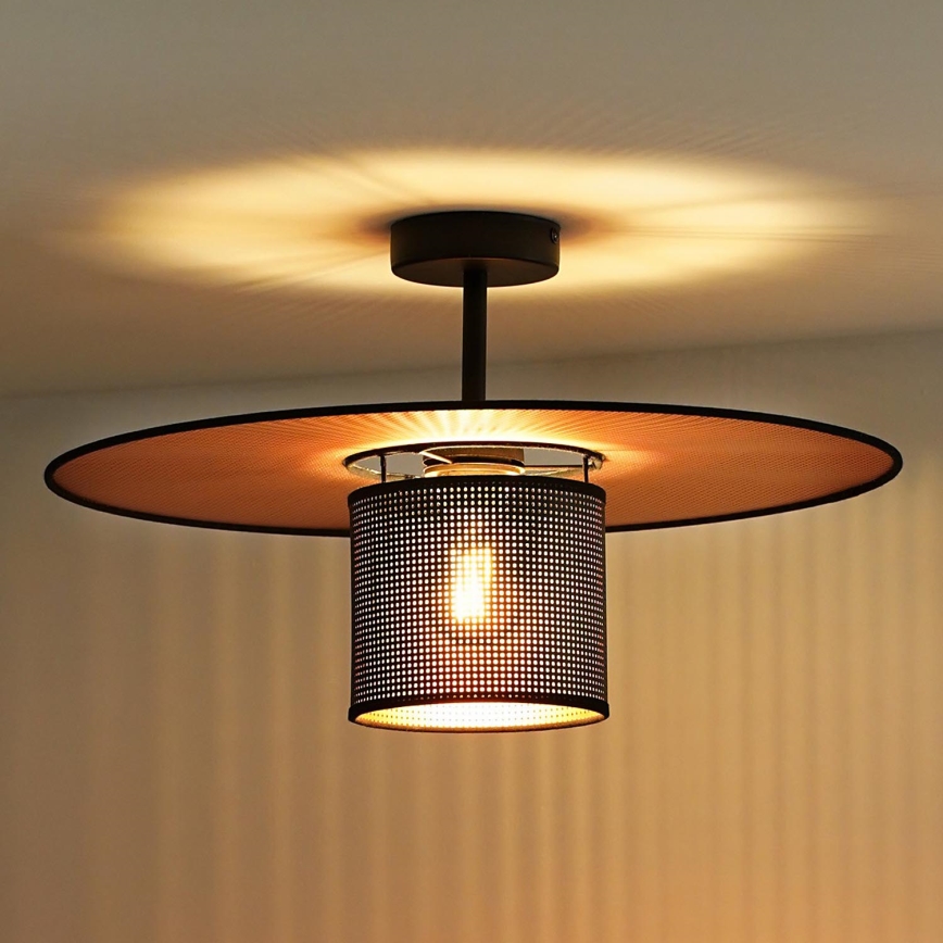 Duolla - Pinnale kinnitatav lühter TOKYO SHINY 1xE27/15W/230V d. 50 cm must/vask