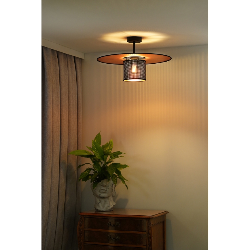 Duolla - Pinnale kinnitatav lühter TOKYO SHINY 1xE27/15W/230V d. 50 cm must/vask