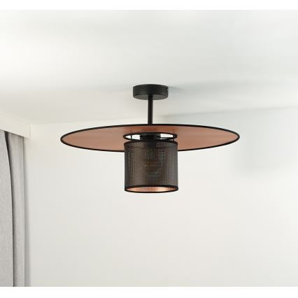 Duolla - Pinnale kinnitatav lühter TOKYO SHINY 1xE27/15W/230V d. 50 cm must/vask