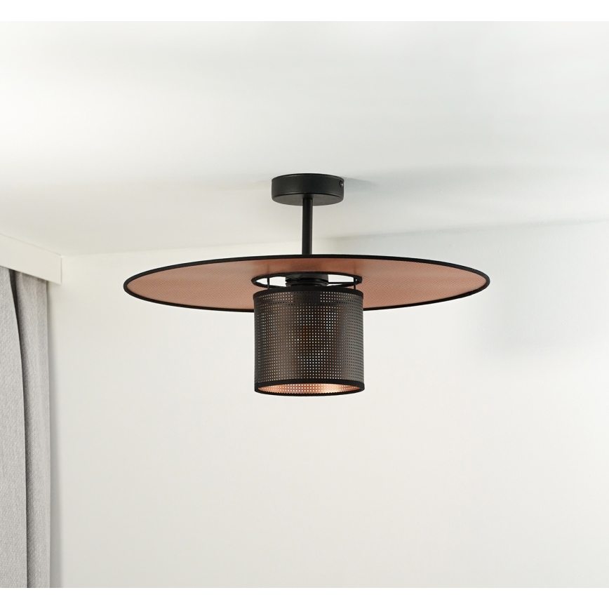 Duolla - Pinnale kinnitatav lühter TOKYO SHINY 1xE27/15W/230V d. 50 cm must/vask