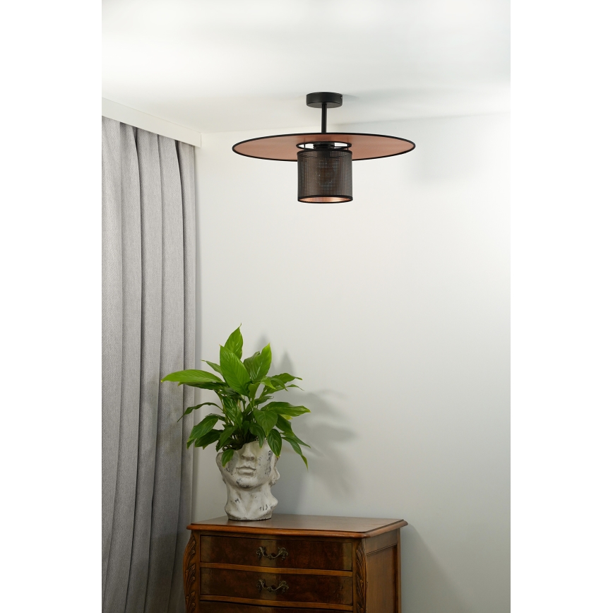 Duolla - Pinnale kinnitatav lühter TOKYO SHINY 1xE27/15W/230V d. 50 cm must/vask