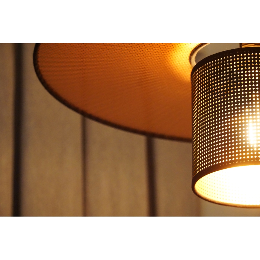 Duolla - Pinnale kinnitatav lühter TOKYO SHINY 1xE27/15W/230V d. 50 cm must/vask