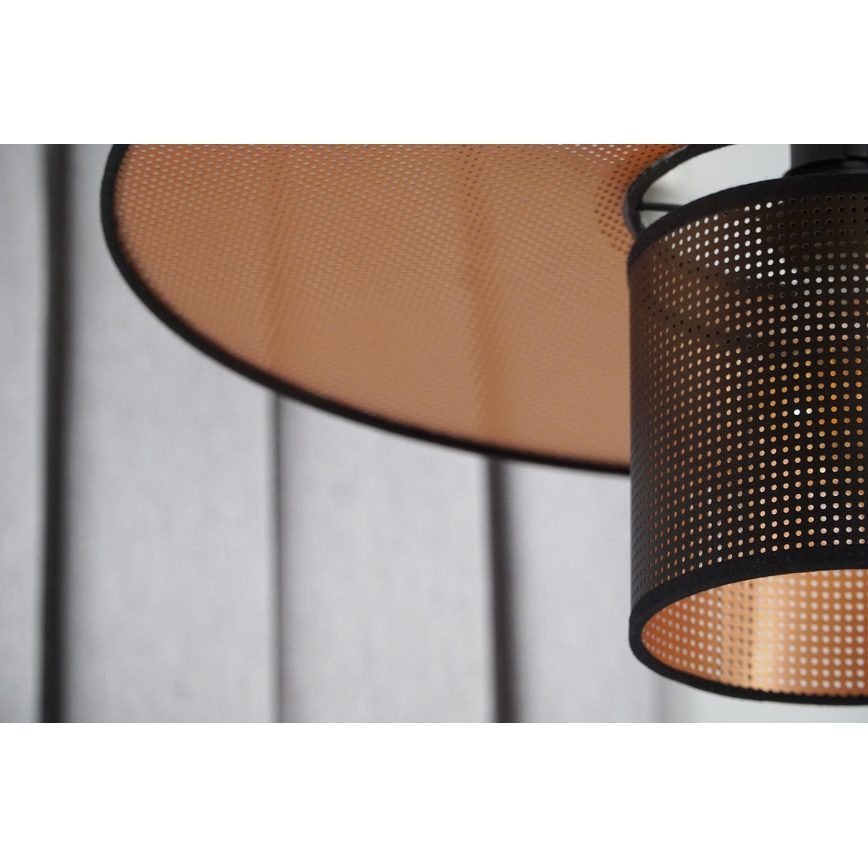 Duolla - Pinnale kinnitatav lühter TOKYO SHINY 1xE27/15W/230V d. 50 cm must/vask