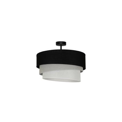 Duolla - Pinnale kinnitatav lühter TRIO 1xE27/15W/230V d. 45 cm must/hall/valge
