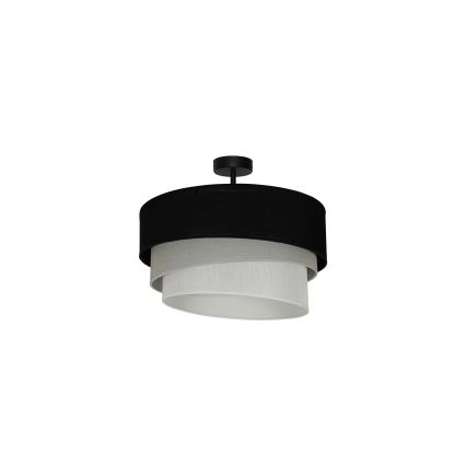 Duolla - Pinnale kinnitatav lühter TRIO 1xE27/15W/230V d. 45 cm must/hall/valge