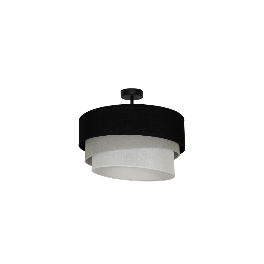 Duolla - Pinnale kinnitatav lühter TRIO 1xE27/15W/230V d. 45 cm must/hall/valge