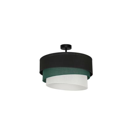 Duolla - Pinnale kinnitatav lühter TRIO 1xE27/15W/230V d. 45 cm must/roheline/valge