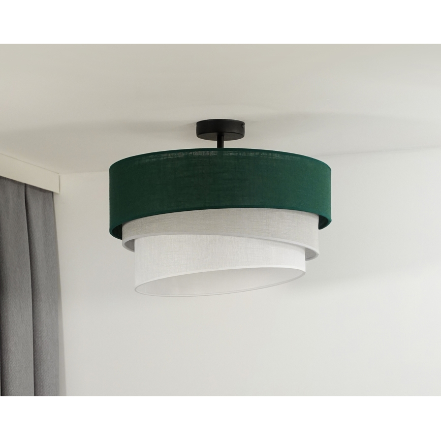 Duolla - Pinnale kinnitatav lühter TRIO 1xE27/15W/230V d. 45 cm roheline/hall/valge