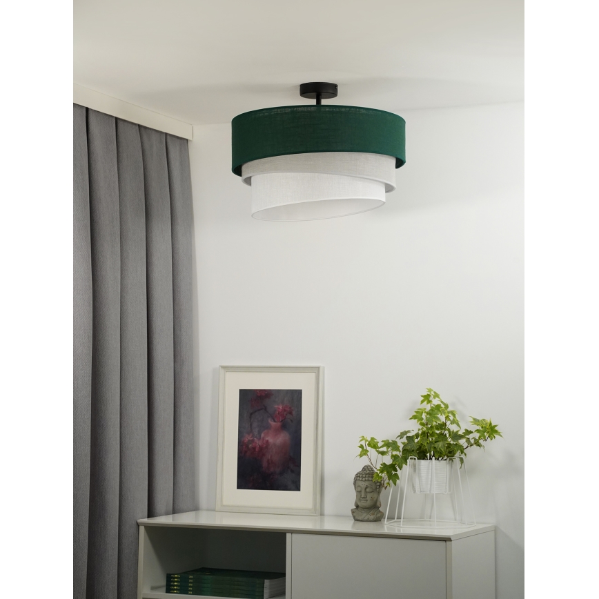 Duolla - Pinnale kinnitatav lühter TRIO 1xE27/15W/230V d. 45 cm roheline/hall/valge
