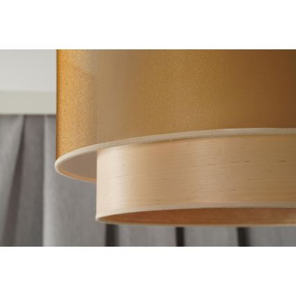 Duolla - Pinnale kinnitatav lühter WOOD BOHO 1xE27/15W/230V d. 45 cm vask/beež