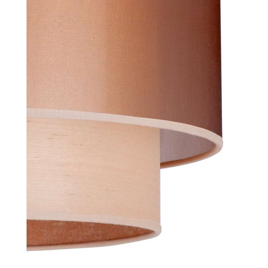 Duolla - Pinnale kinnitatav lühter WOOD BOHO 1xE27/15W/230V d. 45 cm vask/beež