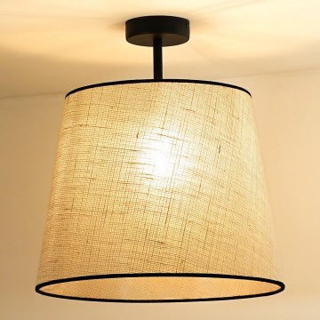Duolla - Pinnale kinnitatav lühter YUTE 1xE27/15W/230V d. 38 cm hall/must
