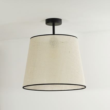 Duolla - Pinnale kinnitatav lühter YUTE 1xE27/15W/230V d. 38 cm hall/must