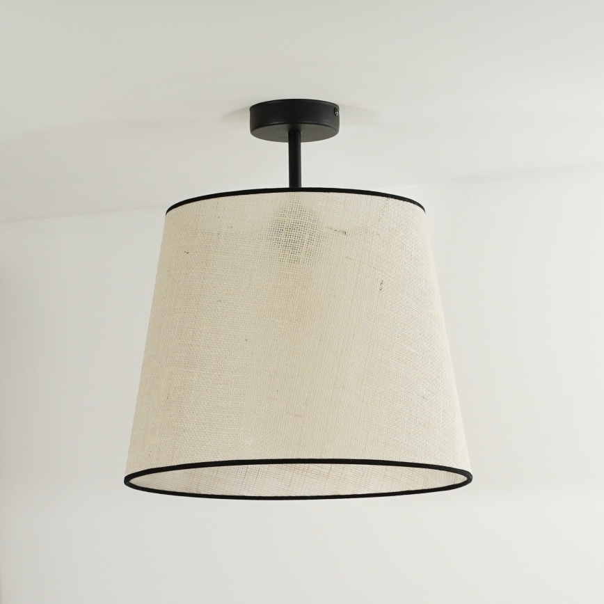 Duolla - Pinnale kinnitatav lühter YUTE 1xE27/15W/230V d. 38 cm hall/must