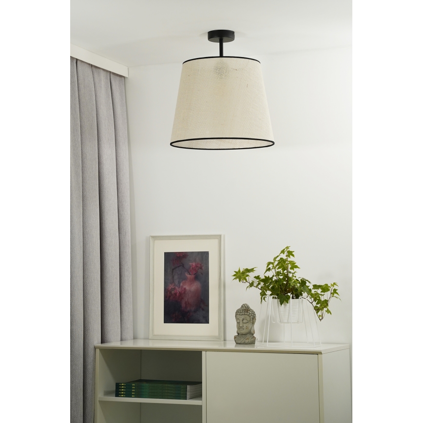Duolla - Pinnale kinnitatav lühter YUTE 1xE27/15W/230V d. 38 cm hall/must