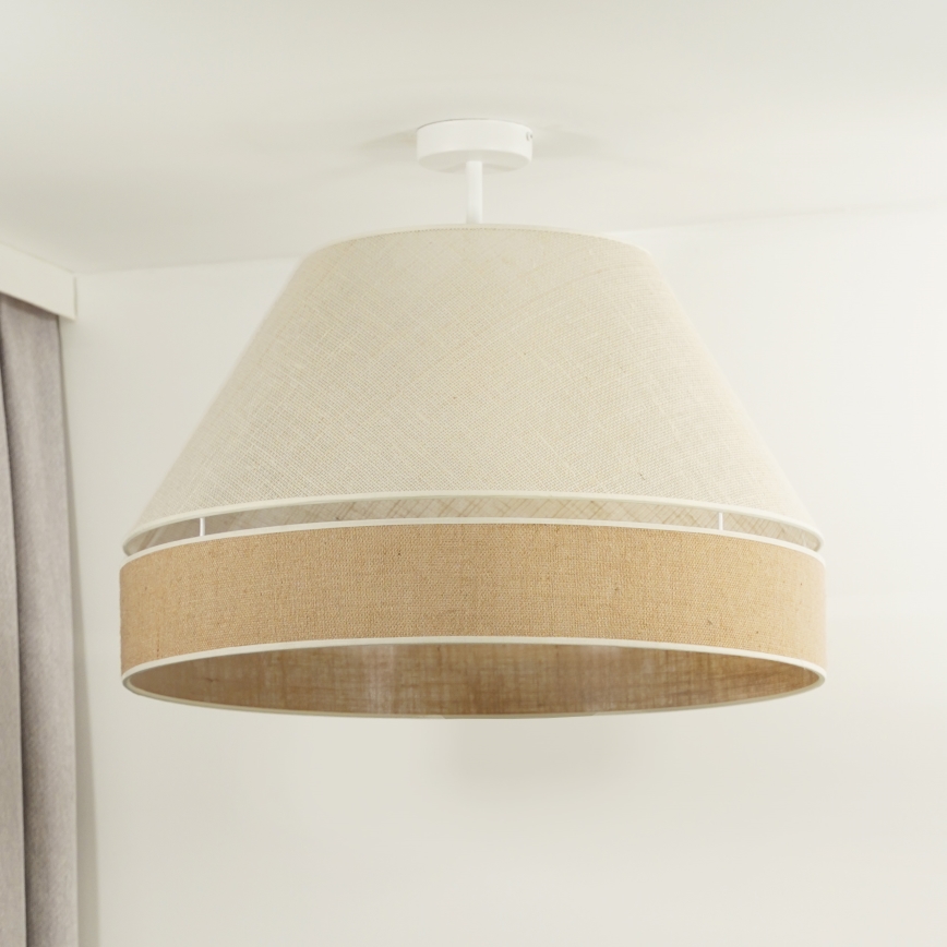 Duolla - Pinnale kinnitatav lühter YUTE AVIGNON 1xE27/15W/230V d. 60 cm hall/pruun